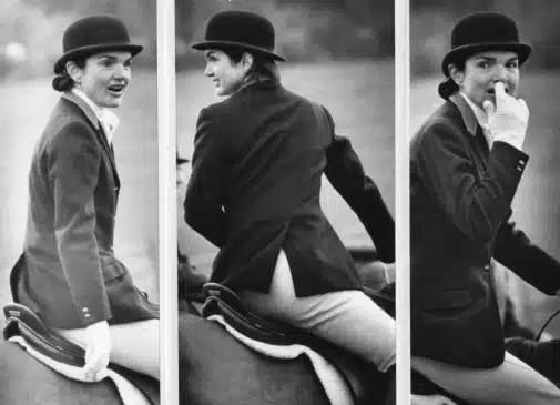 During her second marriage Jacqueline Kennedy Onassis began a new custom of spending Thanksgiving morning on a fox hunt at her New Jersey countryside home. Source: UPI