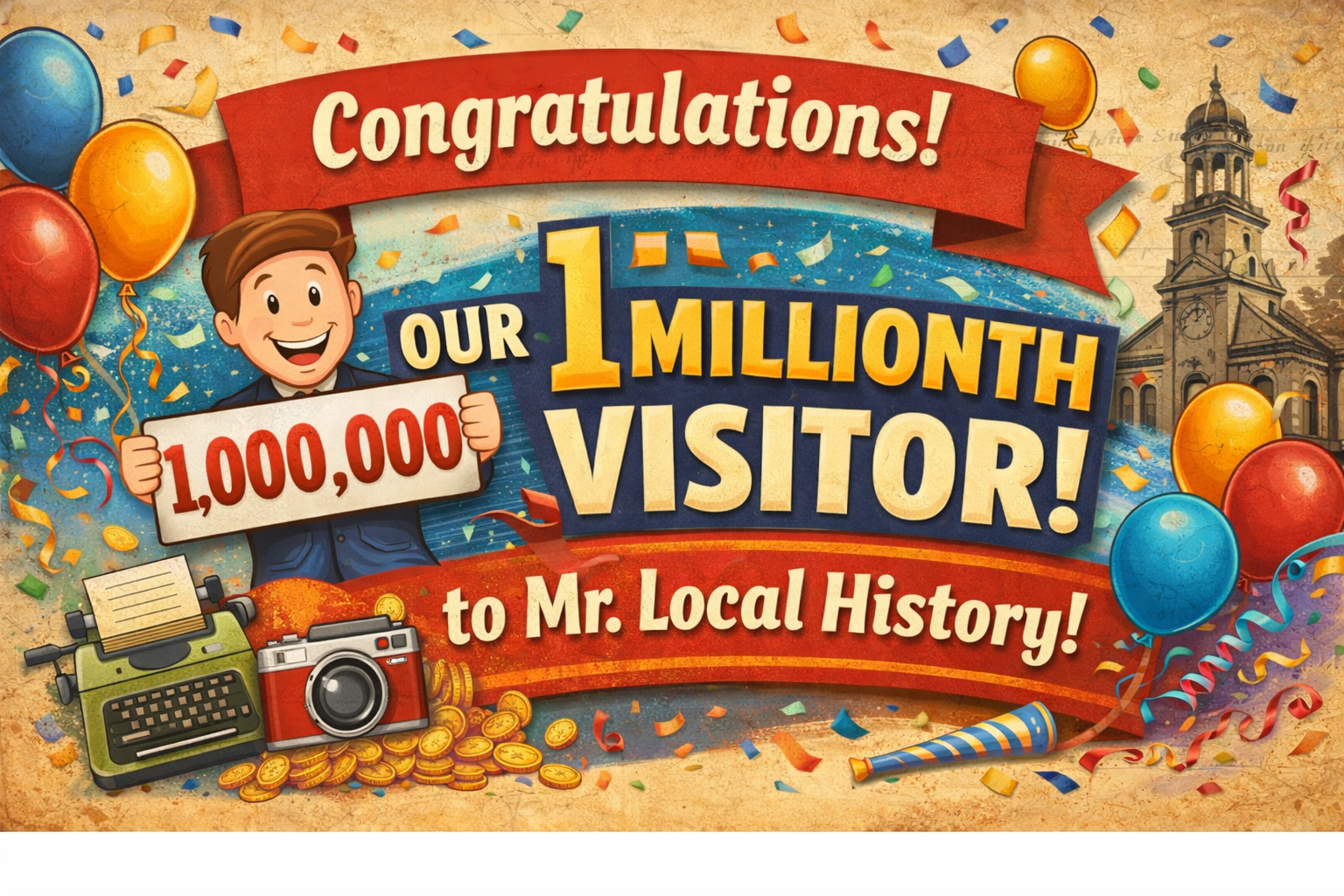 Mr. Local History's 1 Millionth Visitor